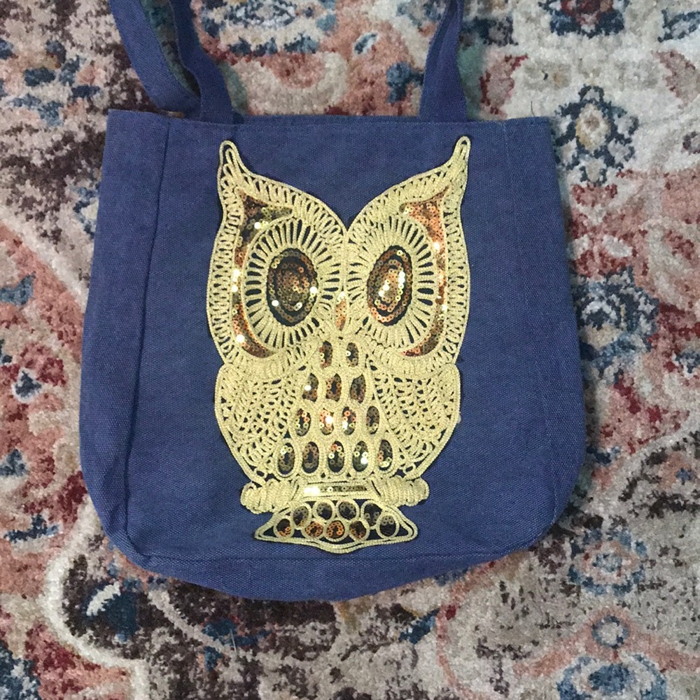 Blue owl bag pocketbook or tote